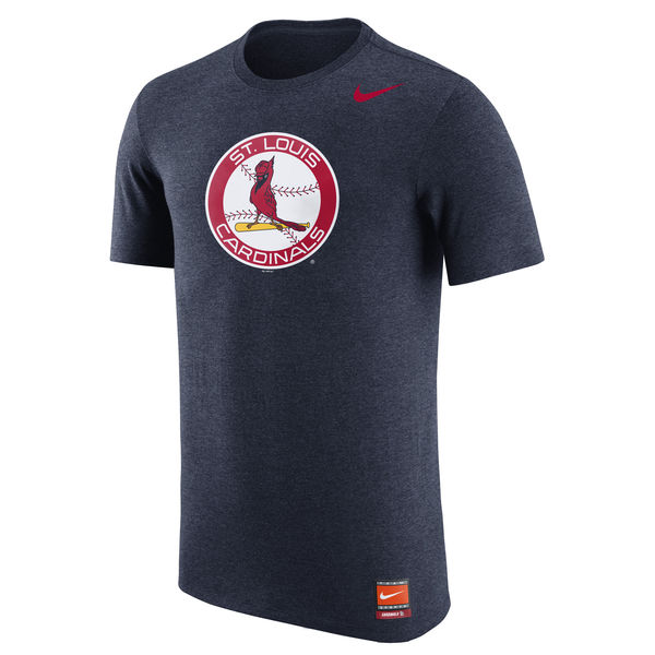 MLB Men St. Louis Cardinals Nike Cooperstown Retro Logo TriBlend TShirt  Navy->->Sports Accessory